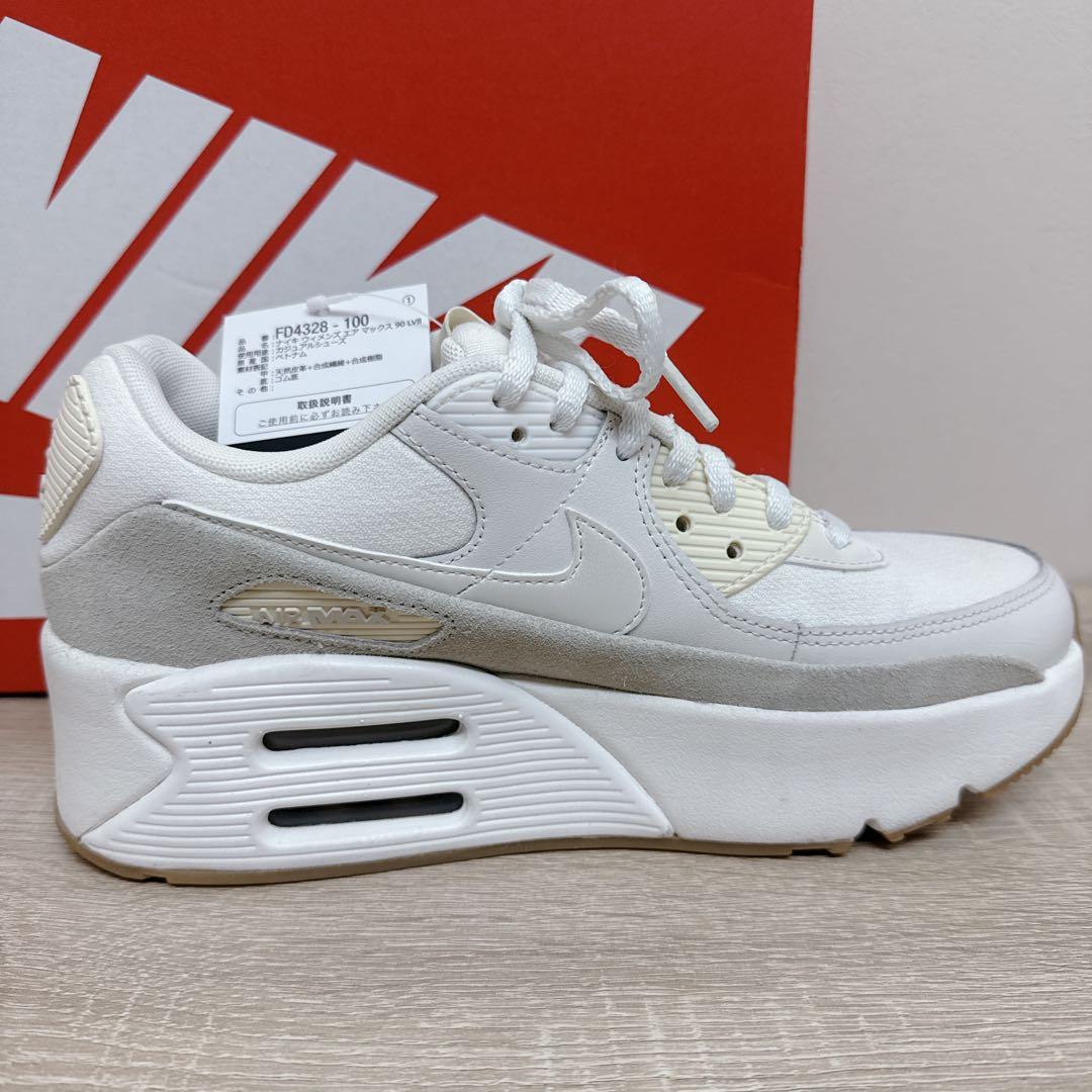 美品 ナイキ エア マックス 90 LV8 厚底 ホワイト 25.5