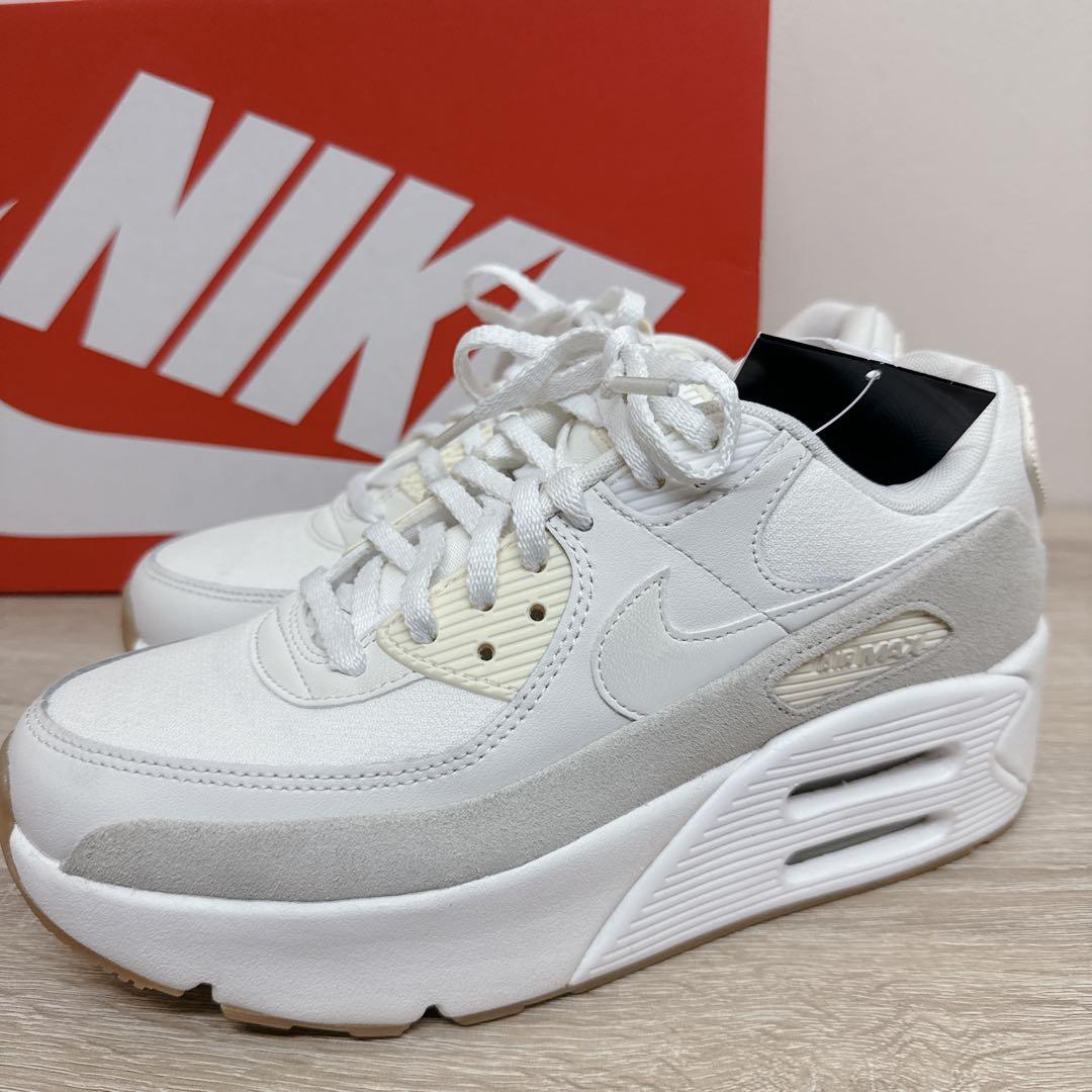 美品 ナイキ エア マックス 90 LV8 厚底 ホワイト 25.5