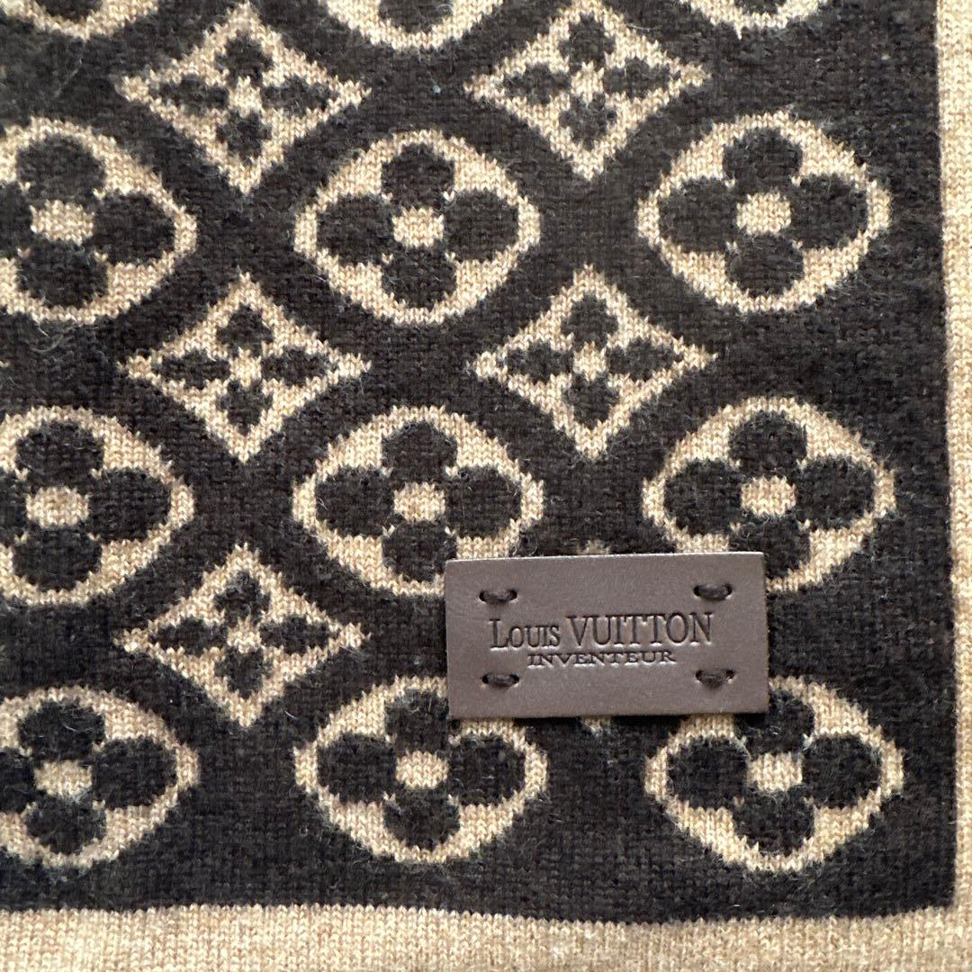 Louis Vuitton ルイヴィトン モノグラムマフラー カシミア100%