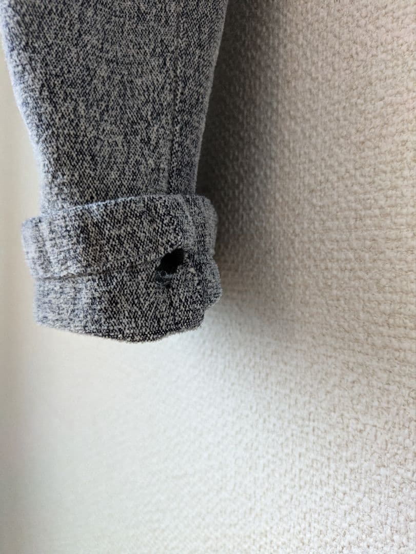 うなぎの寝床 久留米絣のもんぺ 綿モール(無地)　グレー