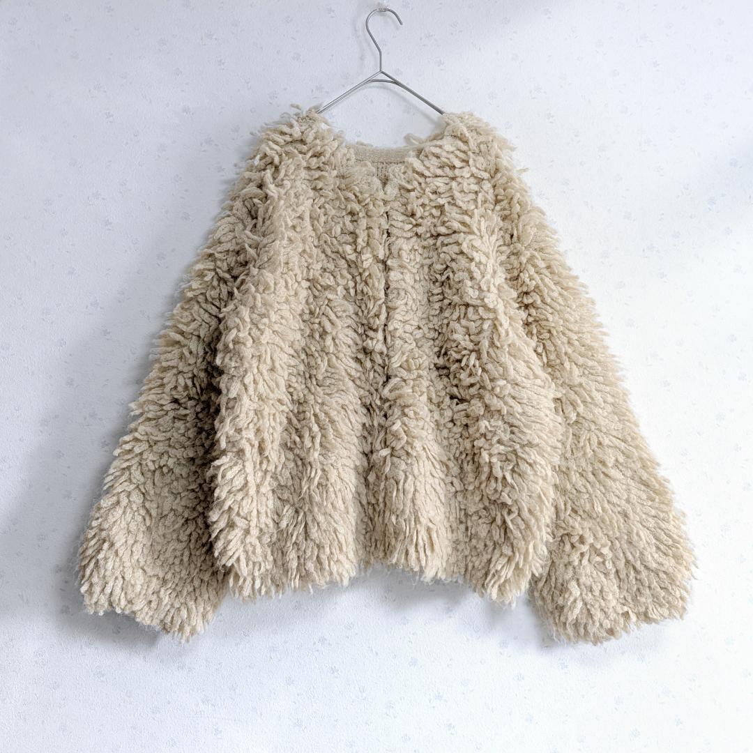 良品 Ray BEAMS / ループ編み ニット ジャケット