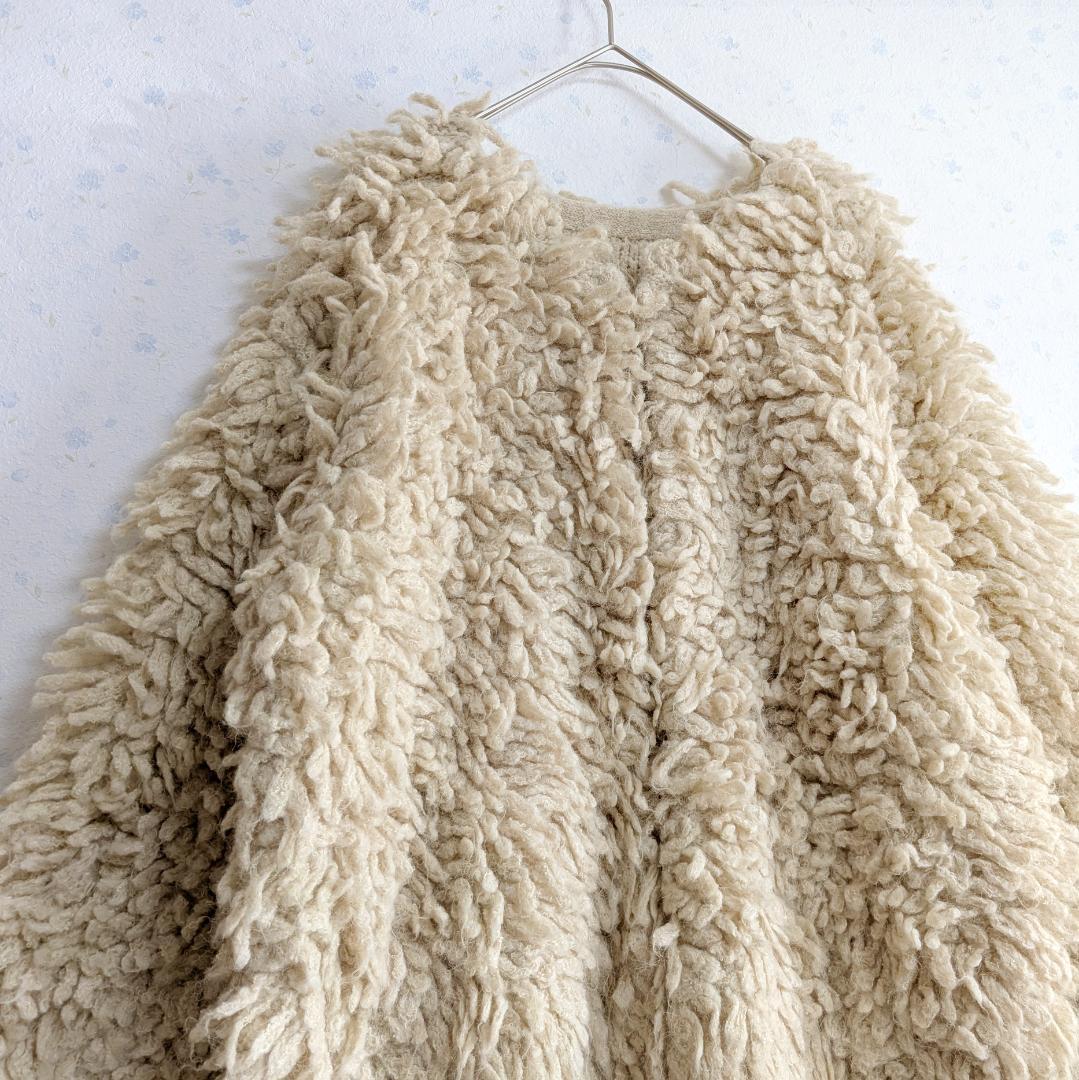 良品 Ray BEAMS / ループ編み ニット ジャケット