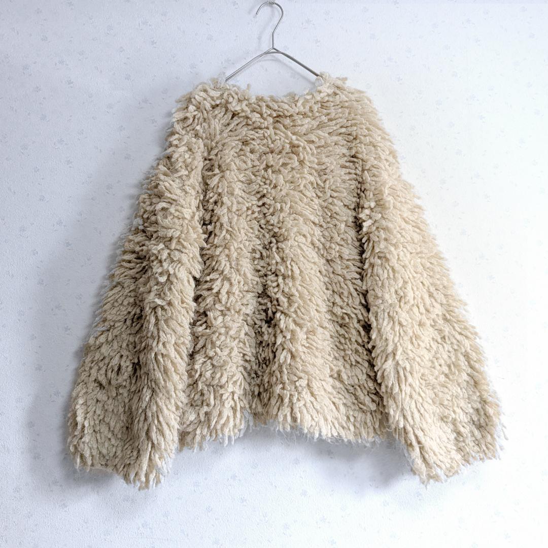 良品 Ray BEAMS / ループ編み ニット ジャケット