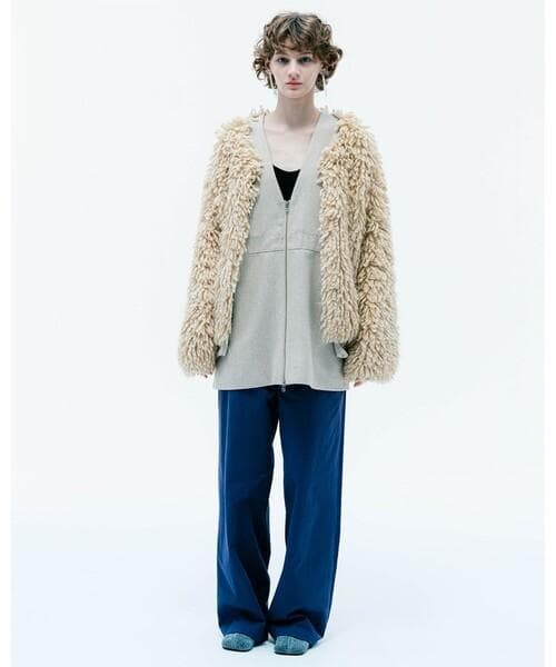 良品 Ray BEAMS / ループ編み ニット ジャケット