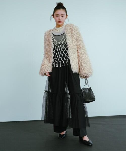 良品 Ray BEAMS / ループ編み ニット ジャケット