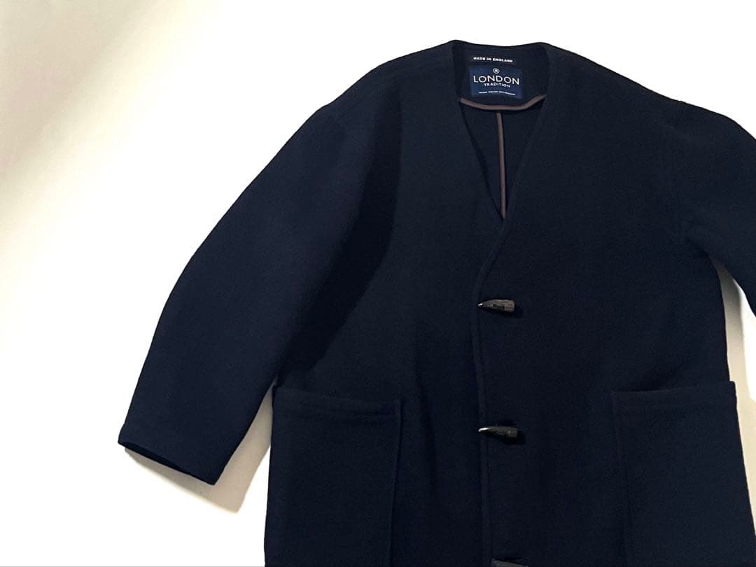 【美品】ロンドントラディション×ビームス　ノーカラー トグル コート　コラボ別注