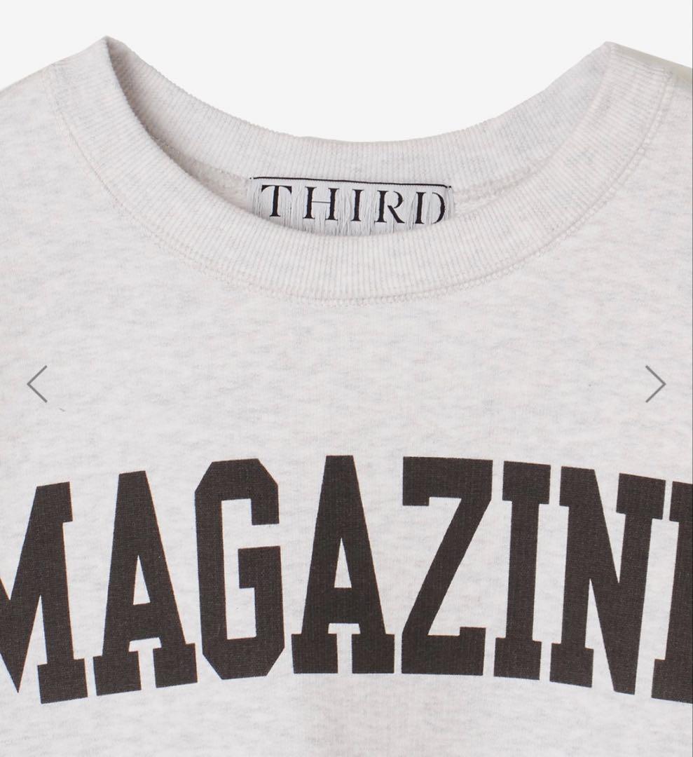 新品未使用タグ付き★サードマガジン　ボクシーロゴスウェット　杢グレー