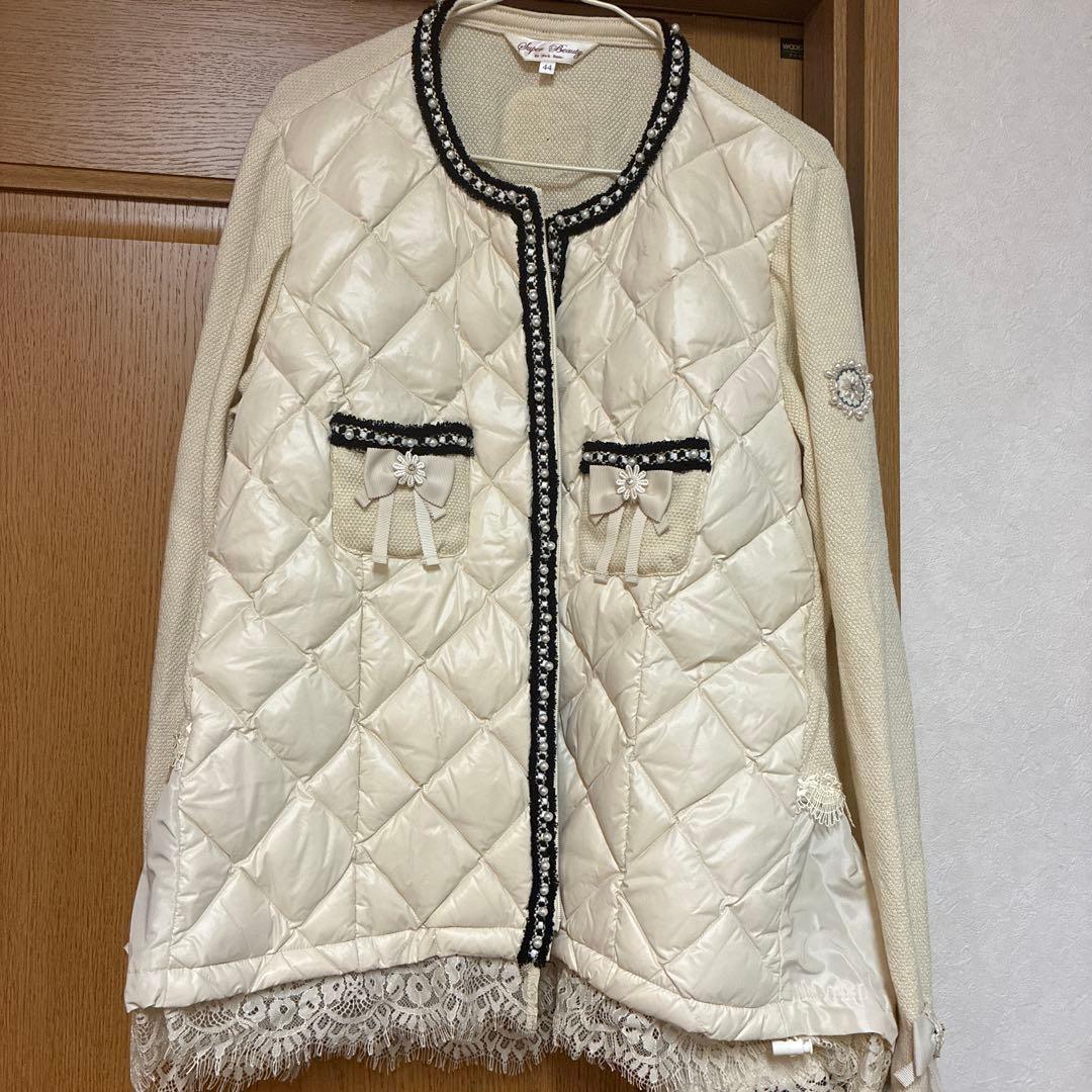 スーパービューティーアイボリー ノーカラージャケット 44