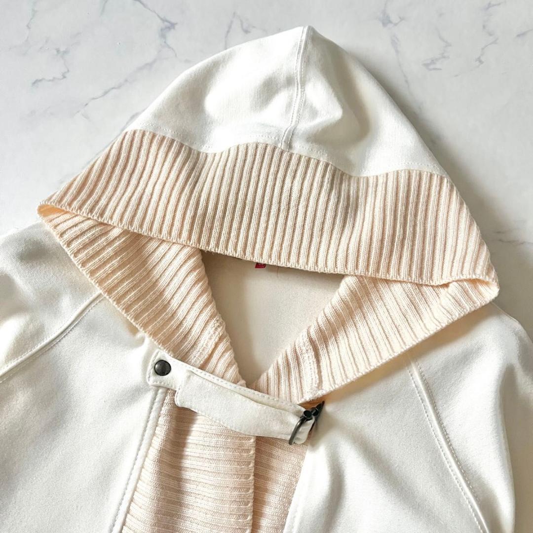 マックスマーラ フード付 コート ニット カーディガン ダッフル ベージュ 3L