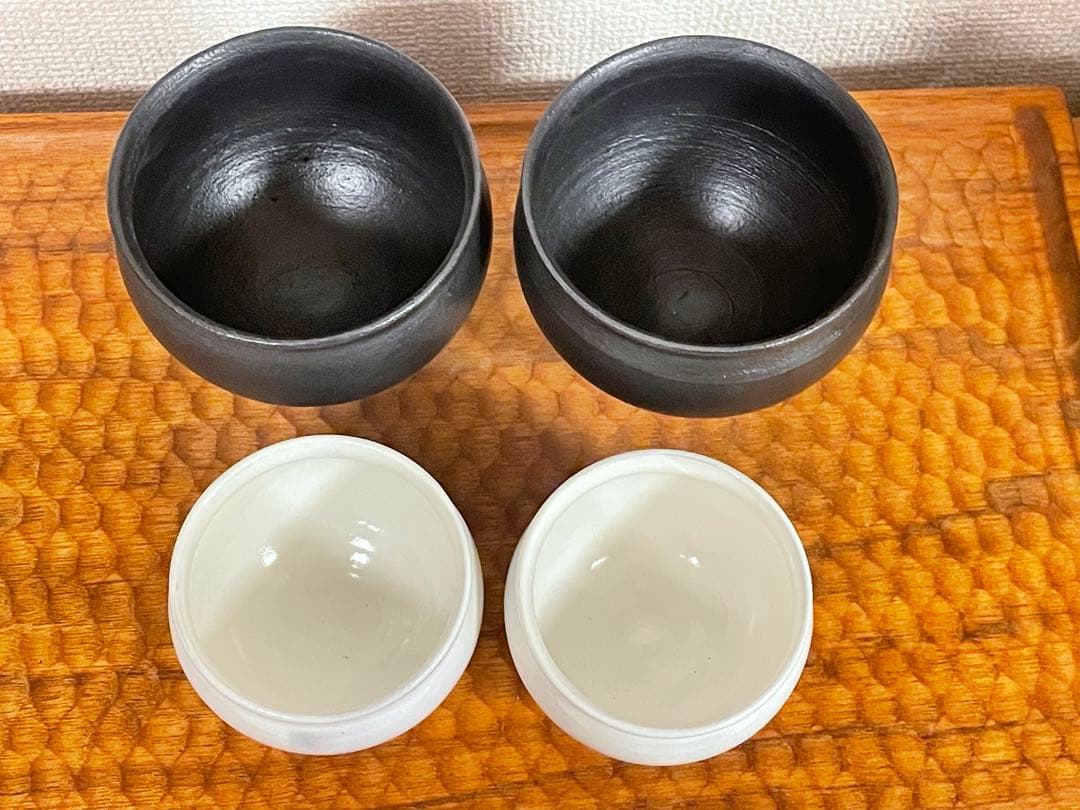 【新品未使用】鈴木環 ピジョンカップ Mサイズ 黒 2客 Sサイズ 白 2客