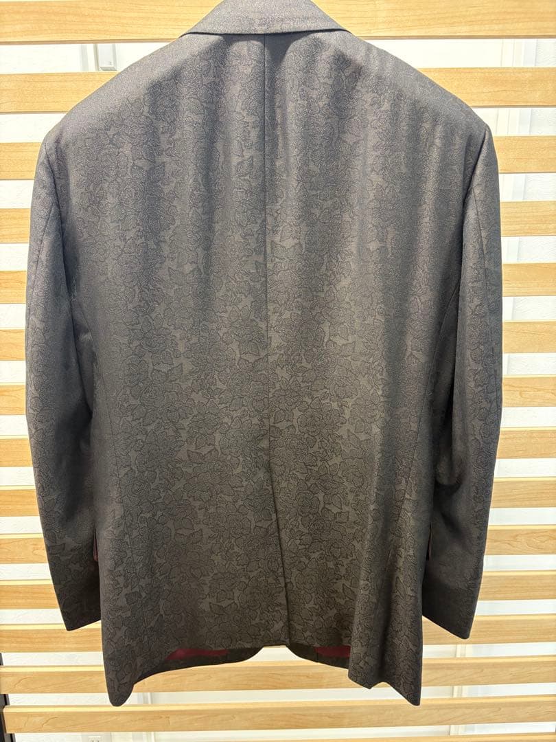 【美品】オーダーメイド イタリア製 総柄セットアップ スーツ 織り柄　高級感