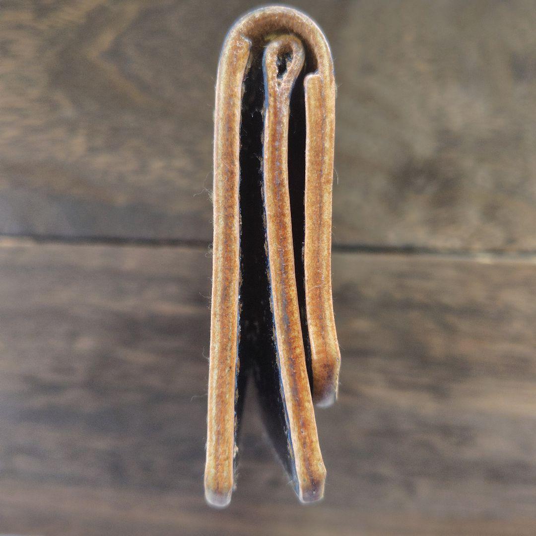 トラッカーウォレット　手染め　黒×ネイビー(68)