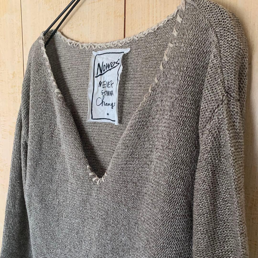 nowos 綿麻ニットチュニック