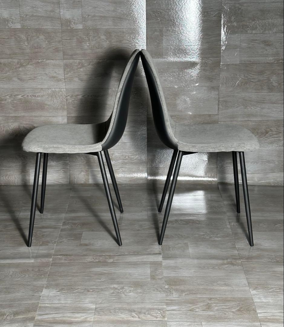 新品 ダイニングチェア 椅子 インテリア オシャレ グレー 2脚セット 高評価