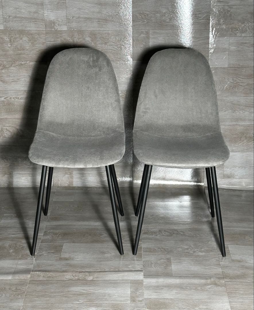 新品 ダイニングチェア 椅子 インテリア オシャレ グレー 2脚セット 高評価