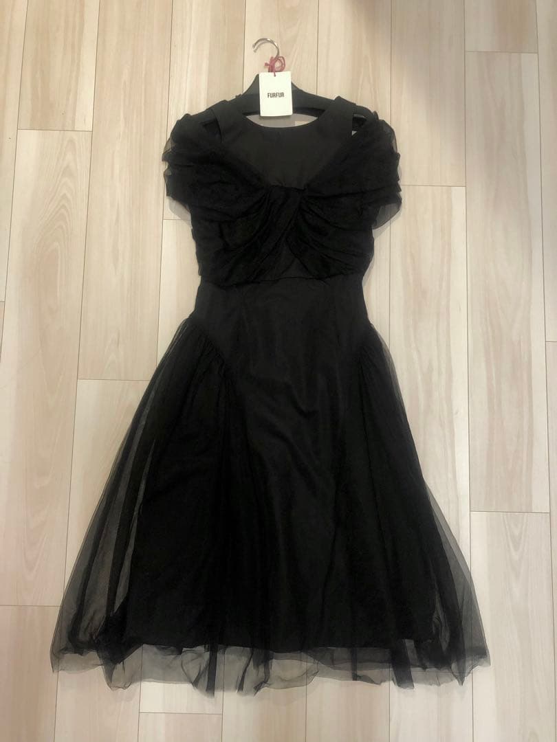 【未使用】FURFUR. ファーファー　黒　チュールドレス
