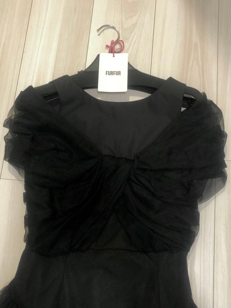 【未使用】FURFUR. ファーファー　黒　チュールドレス