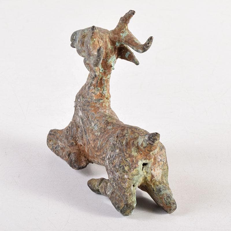 中国　古銅青銅　神獣　麒麟　紙鎮　置物　V　7950