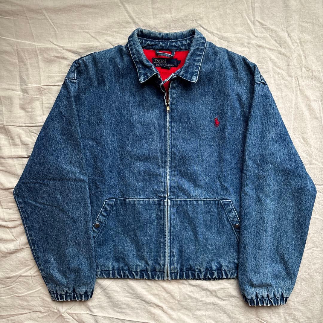 【90s】Ralph Lauren デニム スウィングトップ 裏地 フリース
