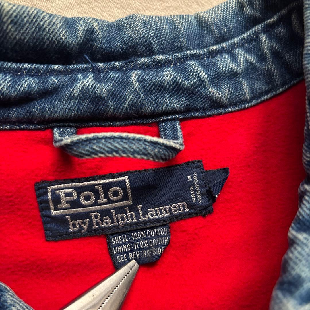【90s】Ralph Lauren デニム スウィングトップ 裏地 フリース