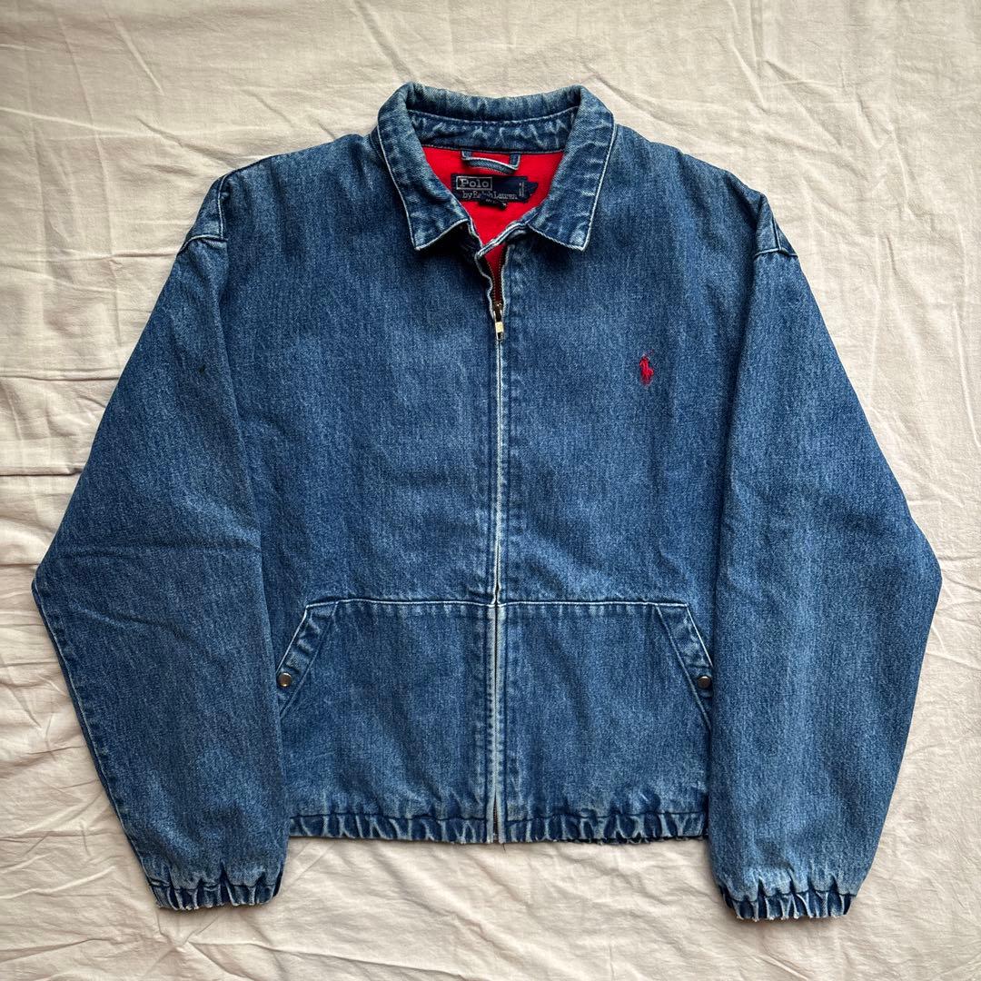 【90s】Ralph Lauren デニム スウィングトップ 裏地 フリース