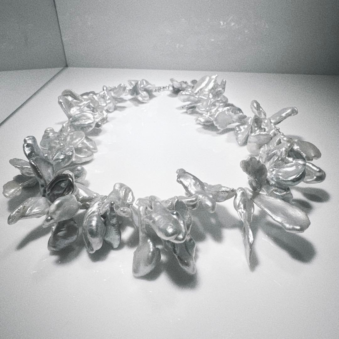 淡水パールネックレスペタルパールネックレス　NO24-919