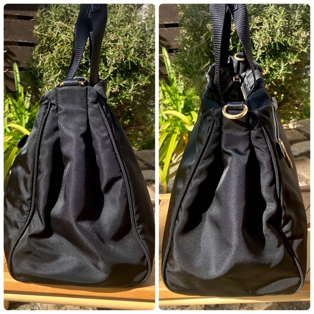 ✨極美品✨PRADA プラダ ナイロン ギャザー ショルダーバッグ 7-39