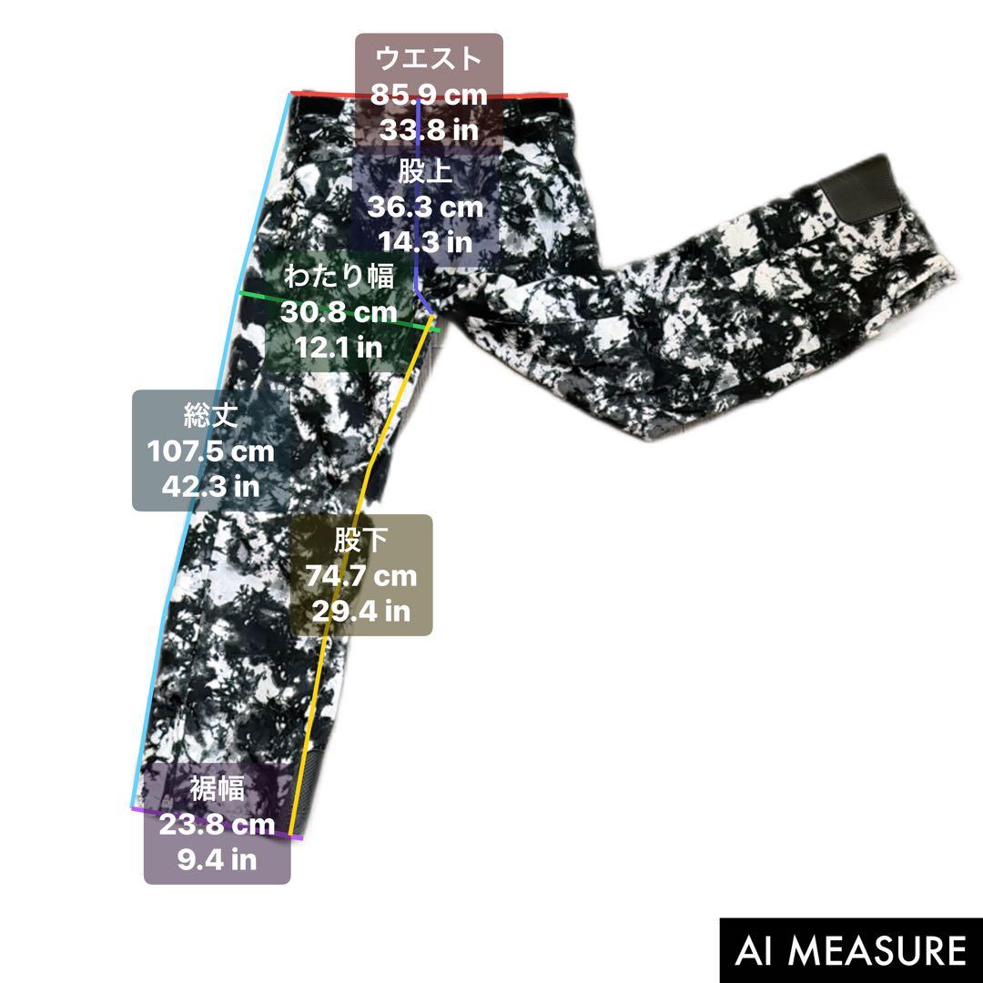 デサント S.I.O スノーパンツ L 迷彩 スキー スノボ　モノトーン