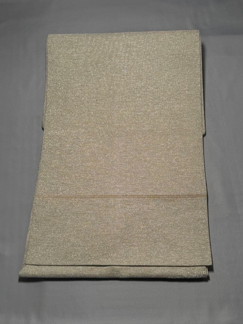 [ペーパームーン] 名古屋帯　正絹　お太鼓柄　銀　訪問着　付け下げ