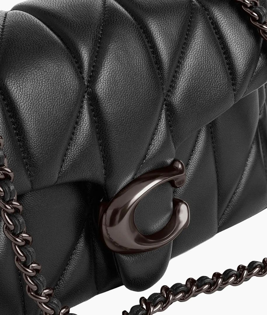 【新品】COACH タビー ショルダー バッグ 26・キルティング　ブラック金具