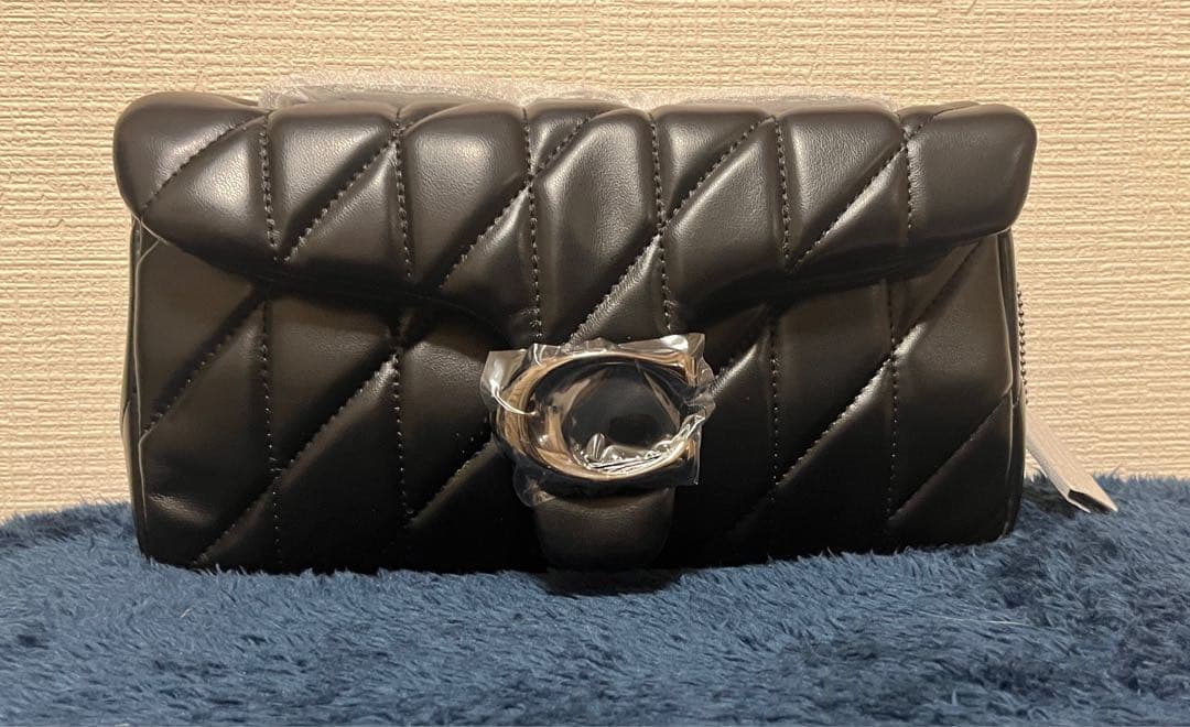 【新品】COACH タビー ショルダー バッグ 26・キルティング　ブラック金具
