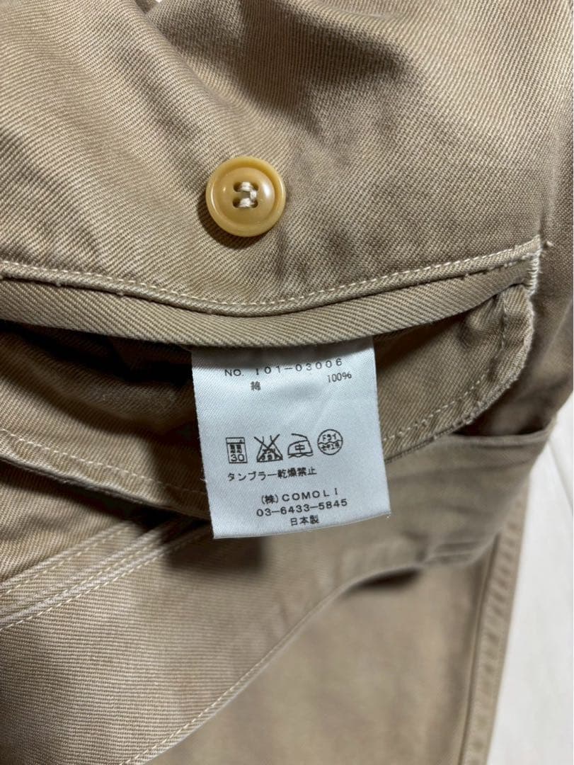【専用】COMOLI ベルト付ワイドチノパンBELTED CHINO PANTS