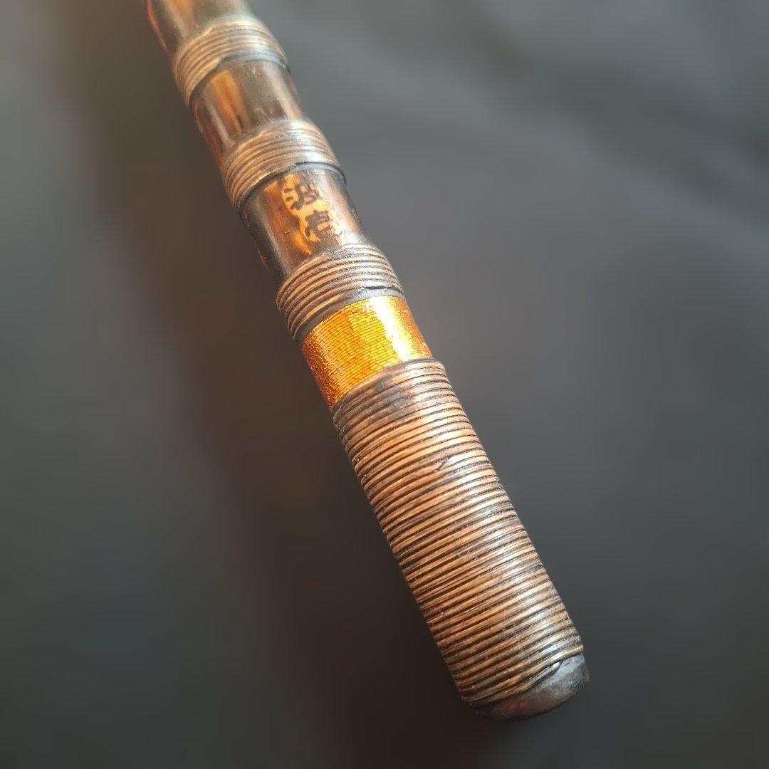 篠笛　古典調　7本調子　6穴　総巻き　燻風仕上げ　超鐵仕様