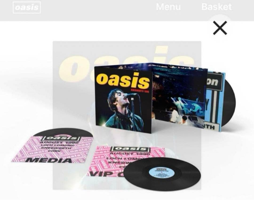 oasis レコード　Knebworth 1996 未開封