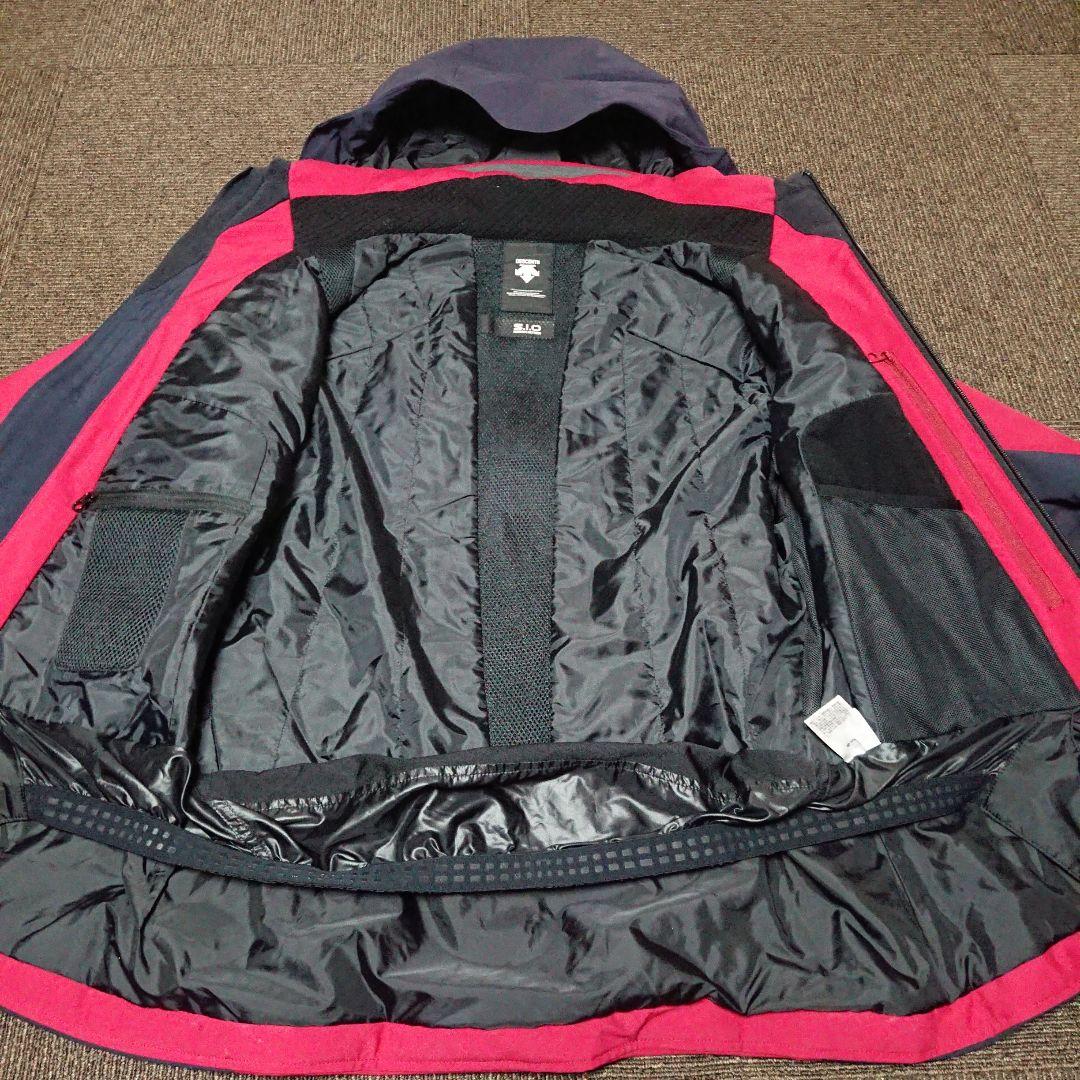送料無料【DESCENTE】最高峰S.I.O レッドスキーウェア上下ビブ M/M