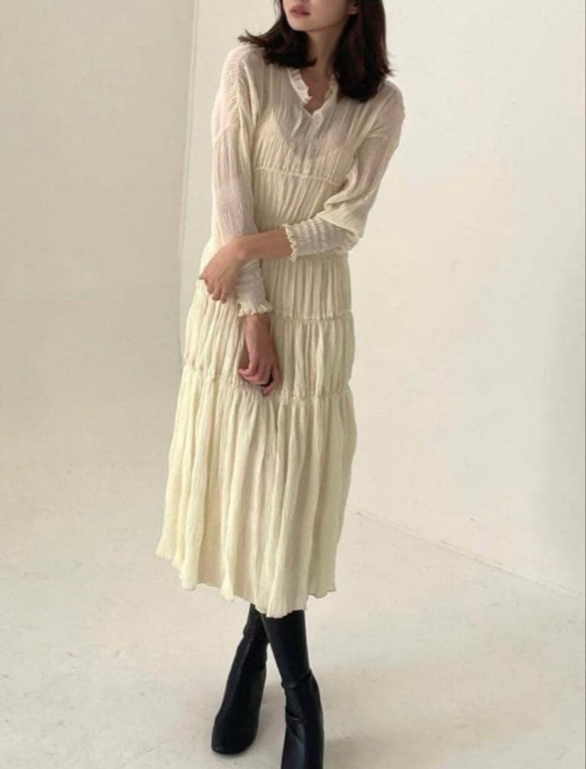 ROUGE フリルスリーブ チェック柄ドレスまとめて 7点。