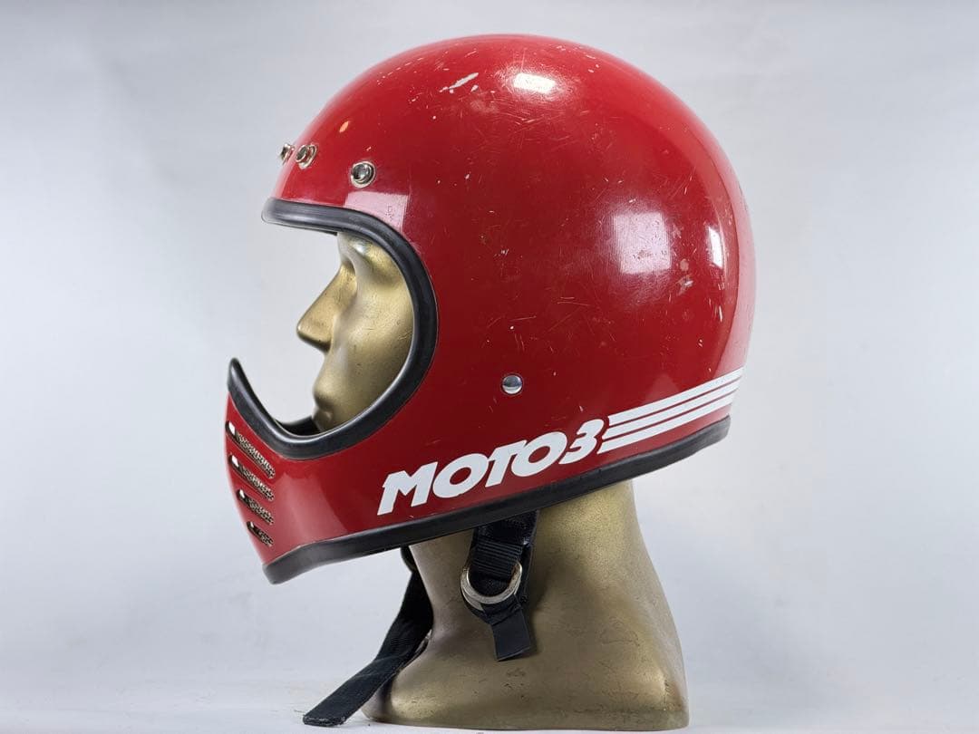 Sシェル！初期　Bell Moto3 赤　レッド　ビンテージヘルメット