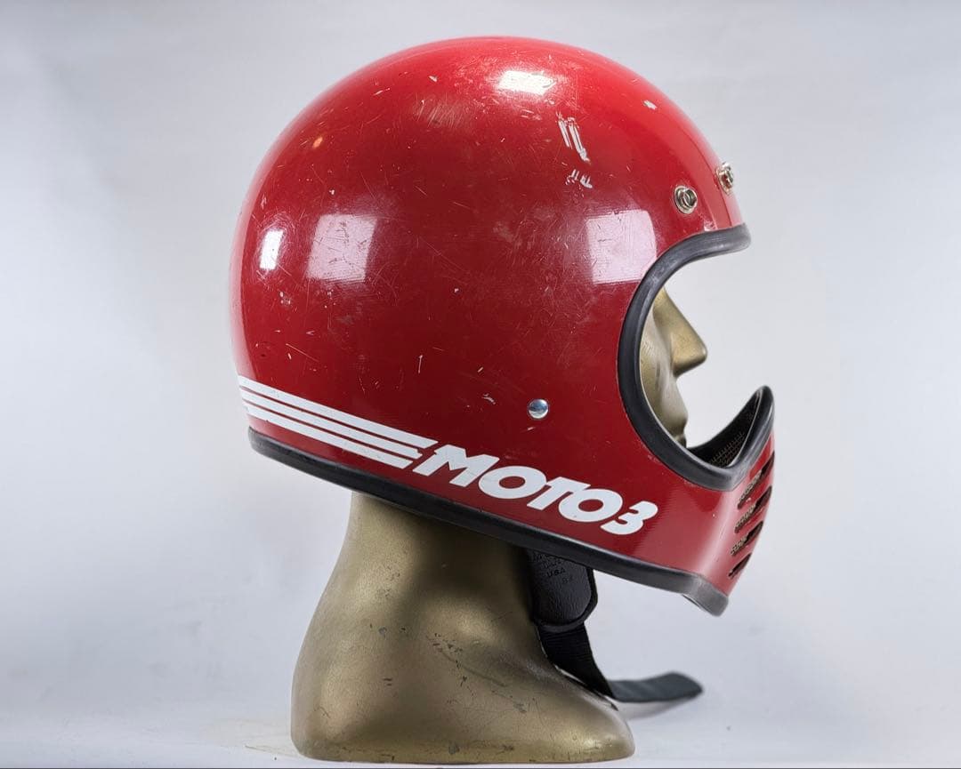 Sシェル！初期　Bell Moto3 赤　レッド　ビンテージヘルメット