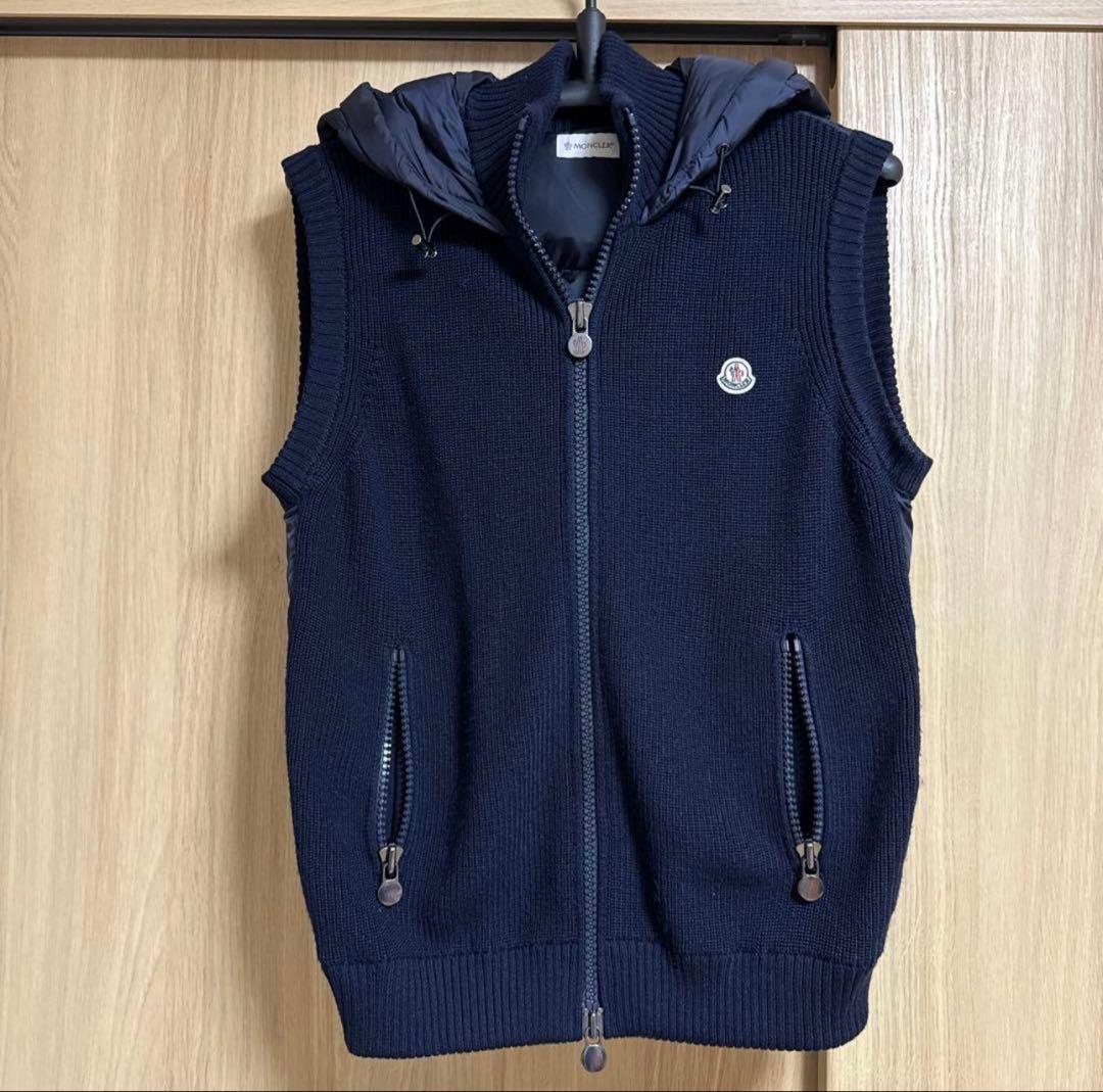 モンクレール　ダウンベスト　切替　切り替え　ハイブリッド