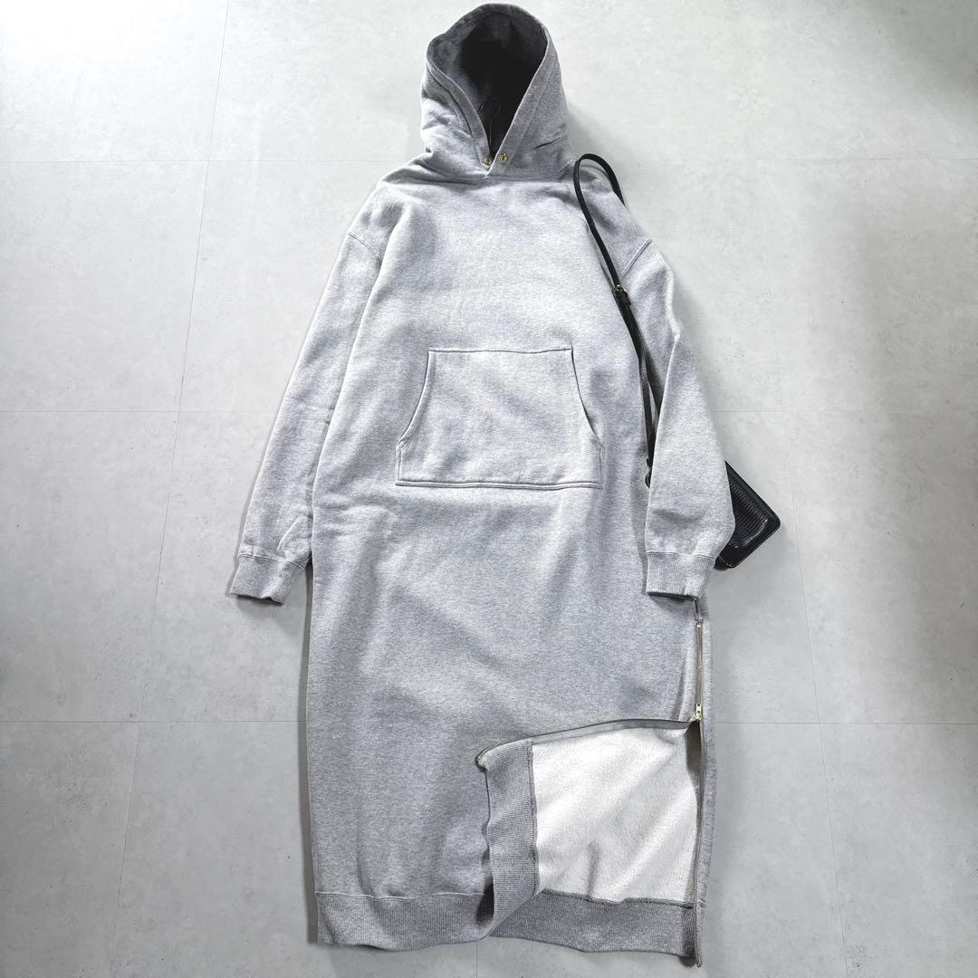 EVERYDAY I LIKE.スウェットドレスサイドジップワンピース フーディ