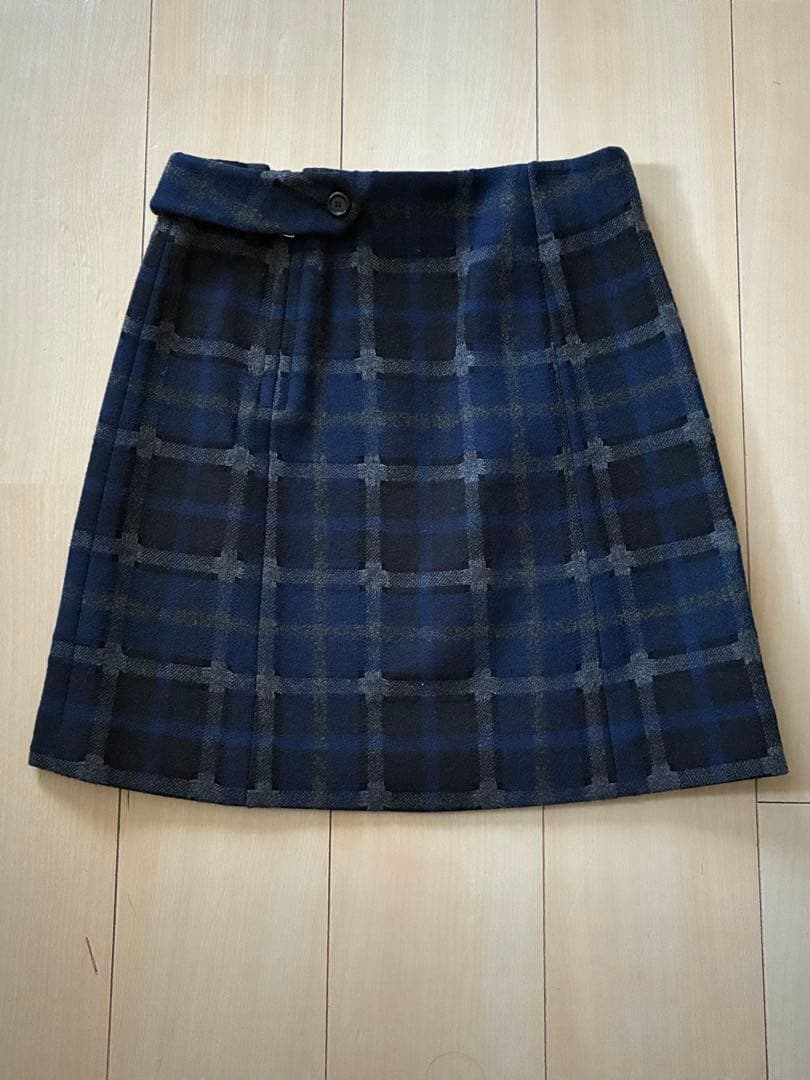 【LOUIS VUITTON】カシミヤチェックスカート