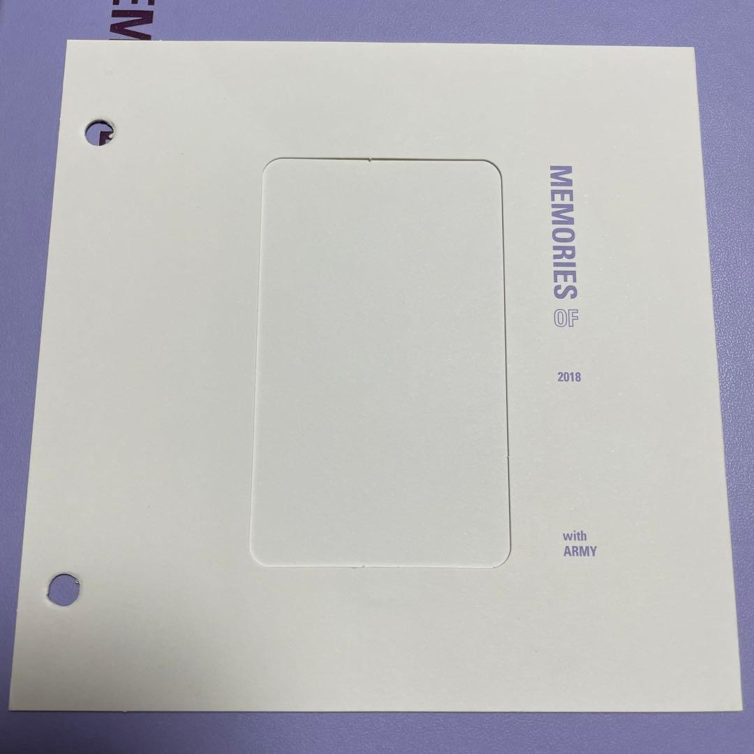 BTS 2018 Memories ジン　Blu-ray DVD トレカ　台紙付