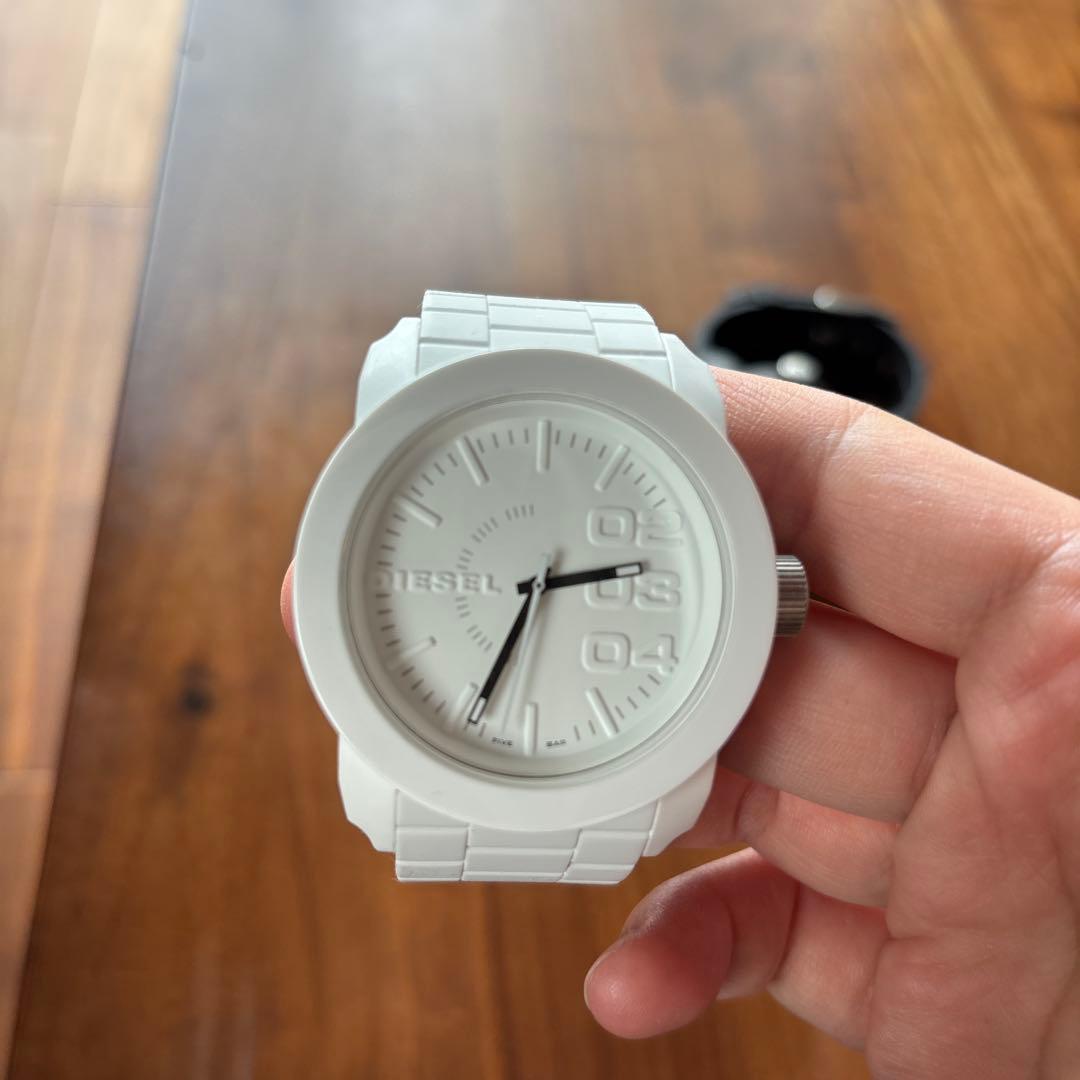 DIESEL ラバーベルト 時計 2点セット ホワイト ブラック