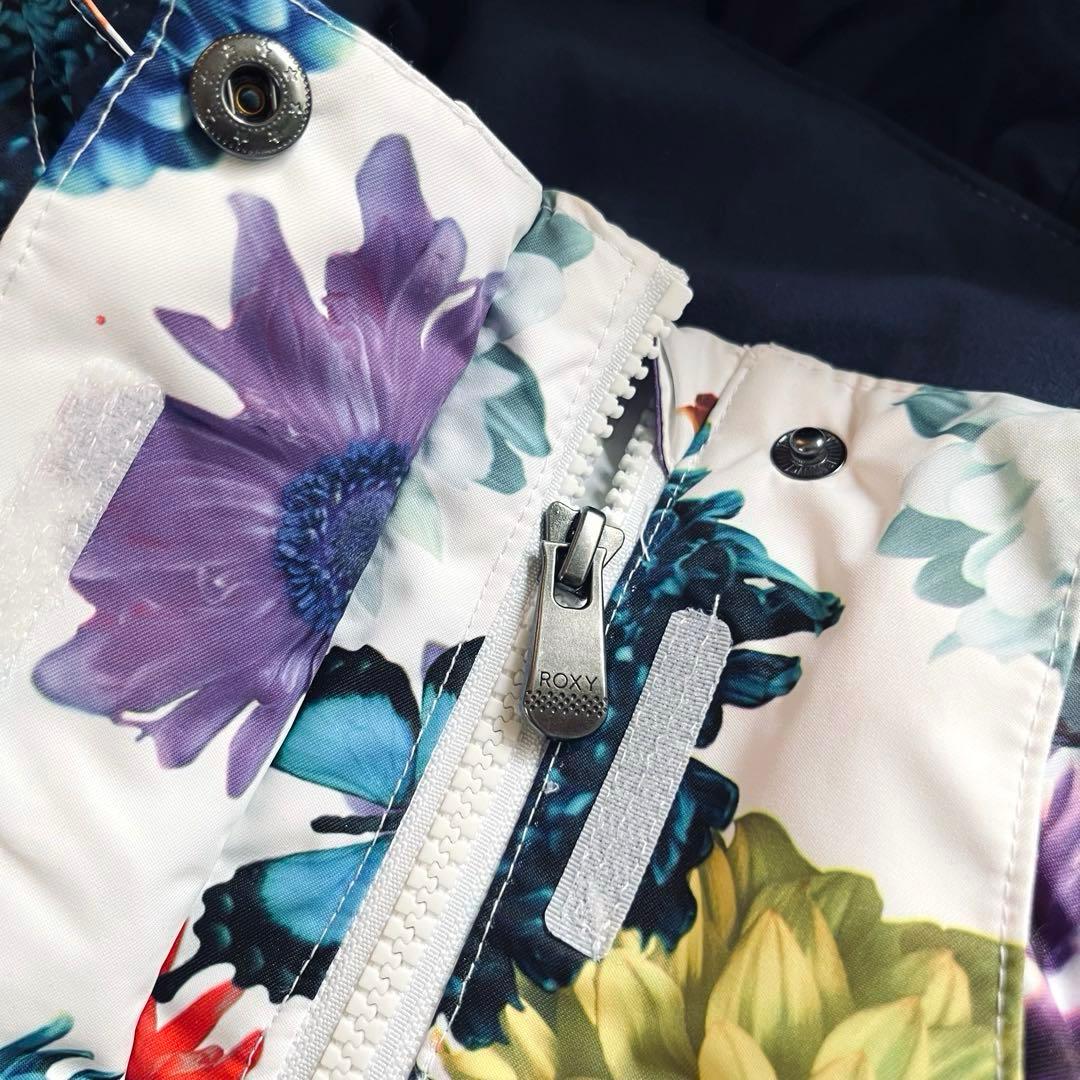 美品✨ロキシー　ROXY 蜷川実花コラボ　スノボジャケット　ホワイト　花柄　総柄