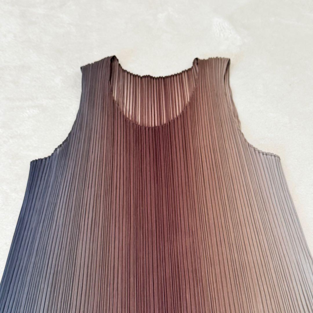 美品✨PLEATS PLEASE グラデーション　チュニック　ノースリーブ