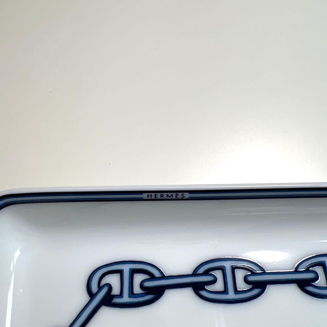 HERMES エルメス シェーヌダンクル スクエア ミニ プレート　箱付