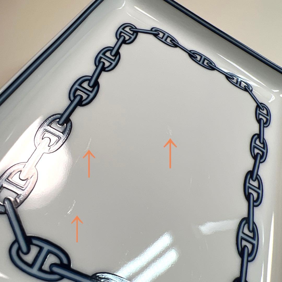 HERMES エルメス シェーヌダンクル スクエア ミニ プレート　箱付