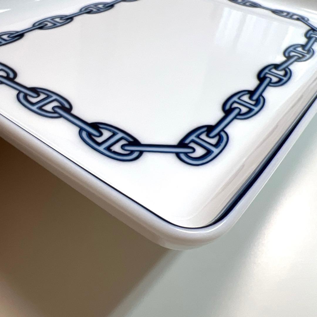 HERMES エルメス シェーヌダンクル スクエア ミニ プレート　箱付