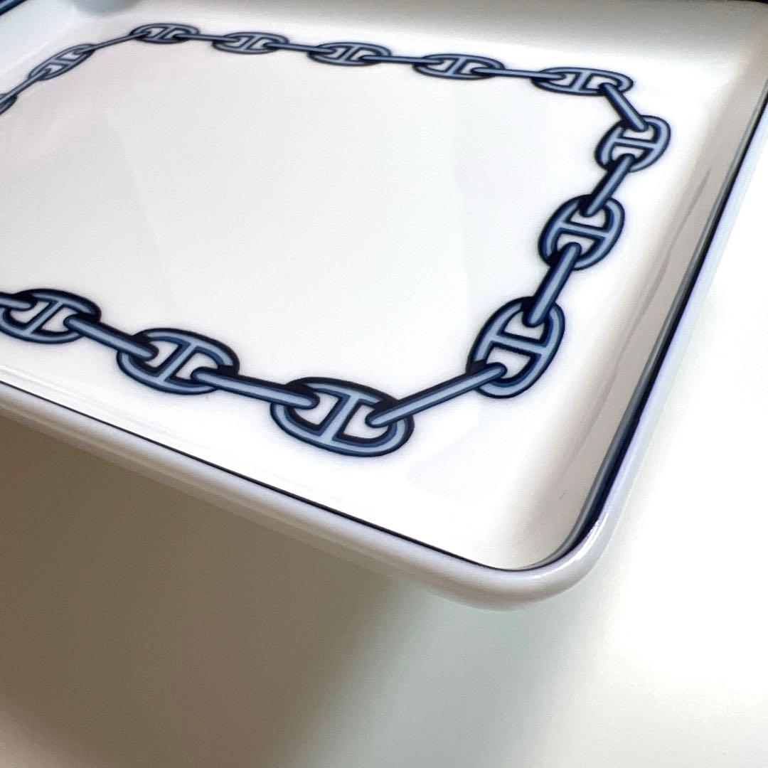 HERMES エルメス シェーヌダンクル スクエア ミニ プレート　箱付