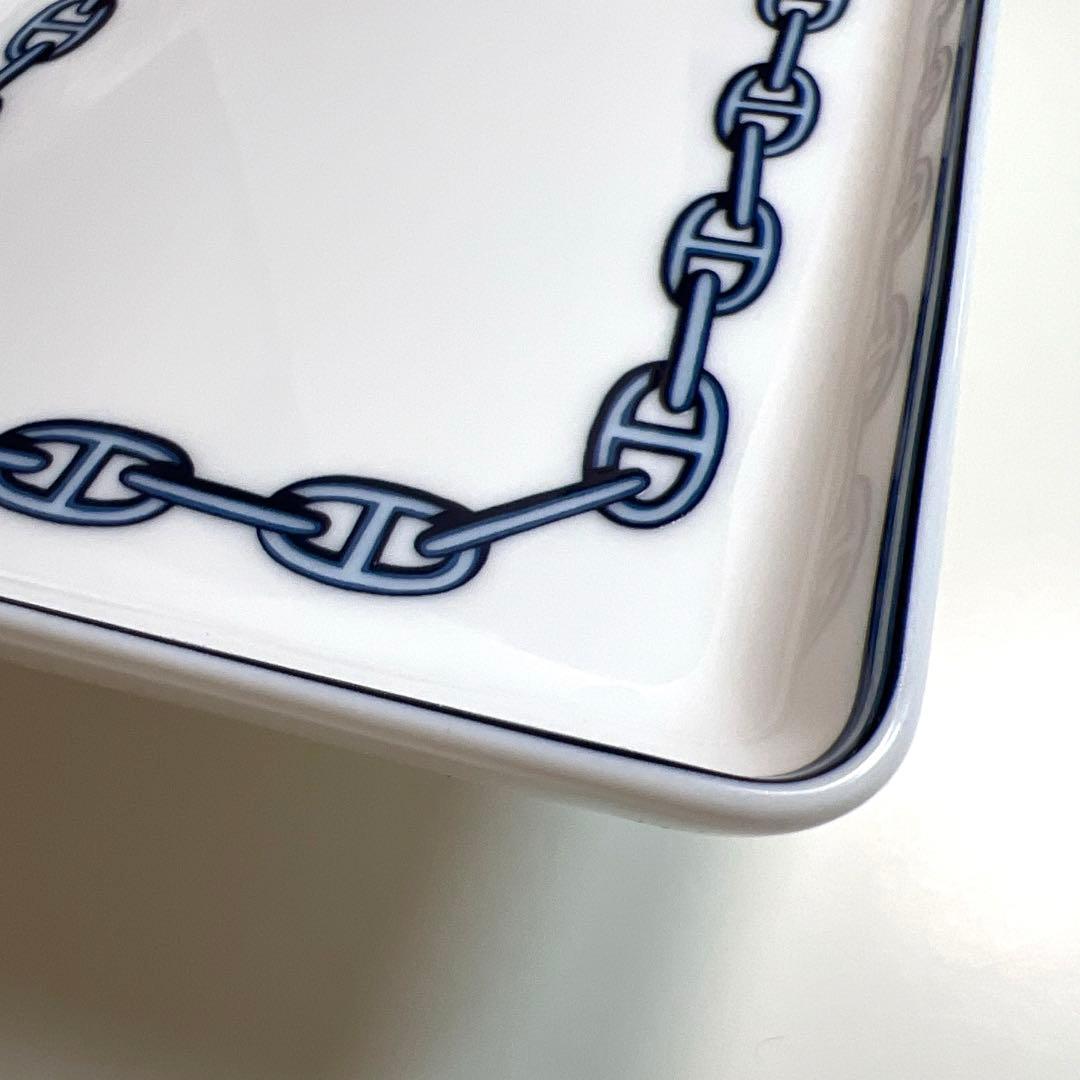 HERMES エルメス シェーヌダンクル スクエア ミニ プレート　箱付